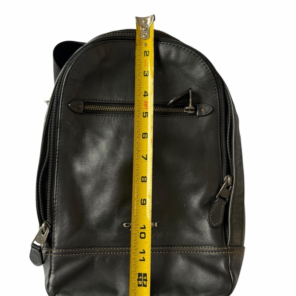 Coach Black Leather Men's Backpack - Picture 7 of 8